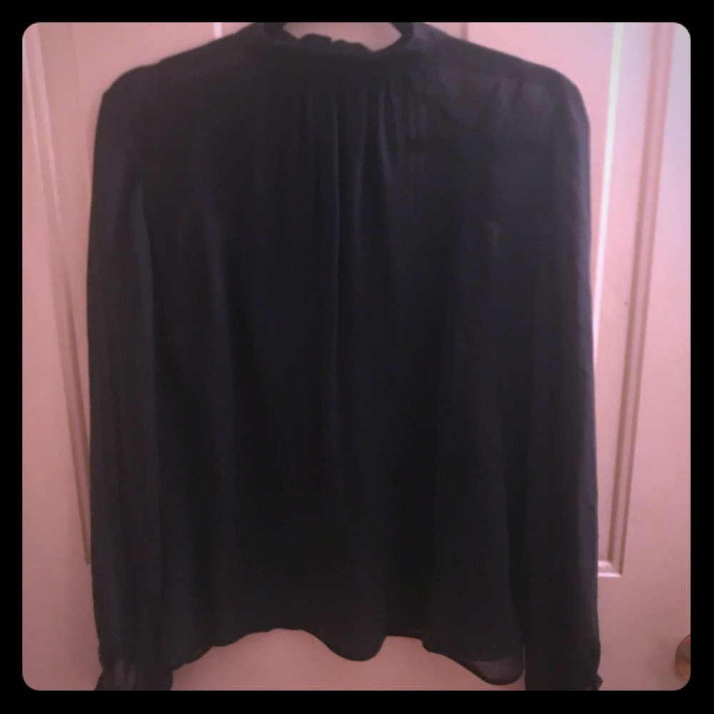 Greylin black sheer top NWT